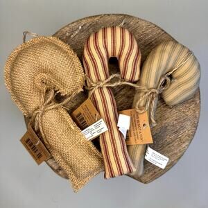 Primitive Candy Cane Ornament Set of 3 Holiday Decor Boho Christmas FAST SHIP